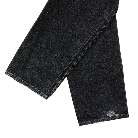 Levi's 501 Original Button Fly Black Denim Jeans Size 38x34, PRE-OWNED - Picture 4 of 11